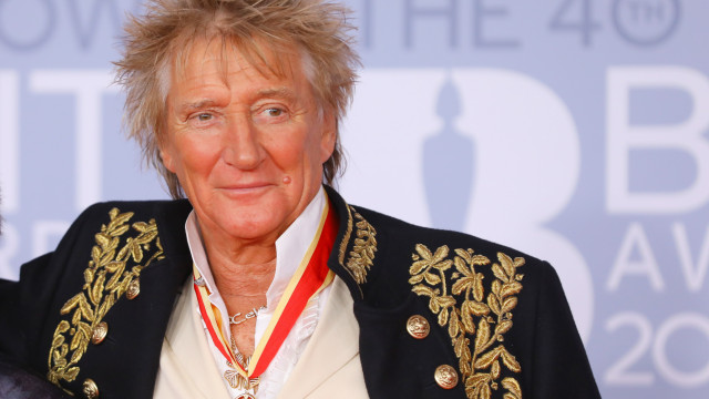 British singer Rod Stewart arrives for the Brit Awards 2020 at the O2 Arena in London, Britain 18 February 2020